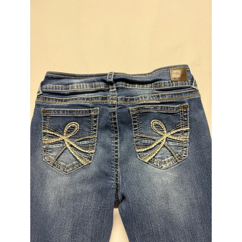 Wallflower The Luscious Curvy Bootcut Jeans Womens 7 Blue Denim Cotton Low Rise
